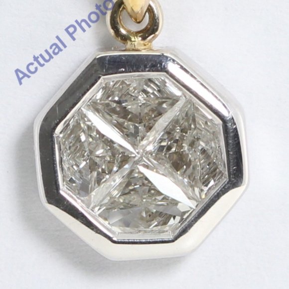 18K Diamond Diamond Pendant (0.8 Ct I Vs2 ) C19000033 - Picture 2 of 2